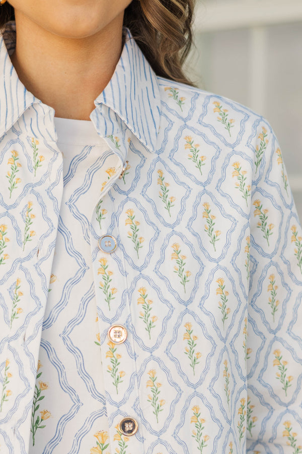 Pretty Perspective Cream Medallion Jacket