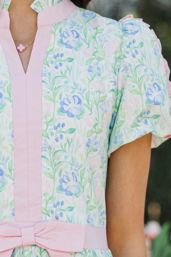 Girls: Little Loves Pink Floral Dress