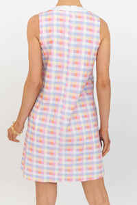 High Class Multicolored Gingham Shift Dress