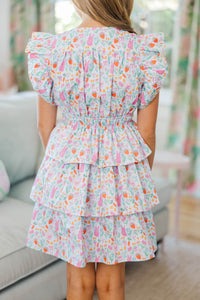 Girls: Find Yourself Light Blue Novelty Dress
