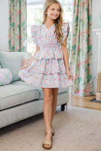 Girls: Find Yourself Light Blue Novelty Dress
