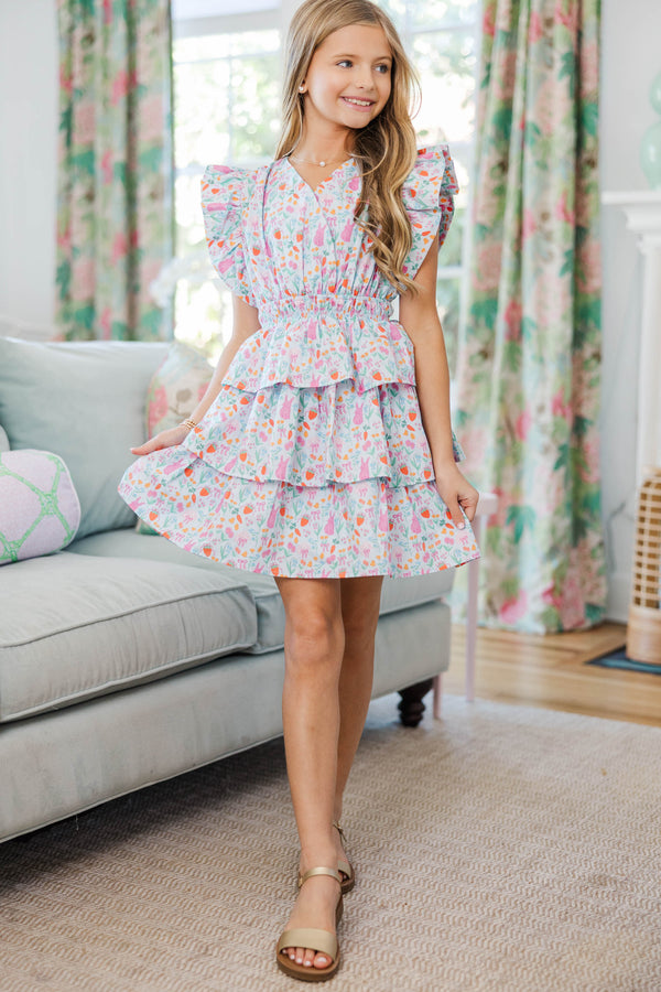 Girls: Find Yourself Light Blue Novelty Dress