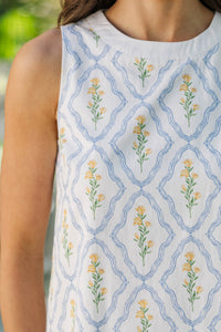 High Style Cream Medallion Shift Dress