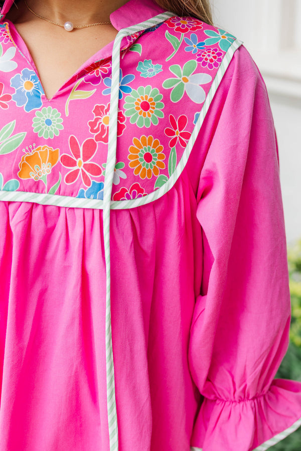 Girls: All The Little Things Pink Floral Dress