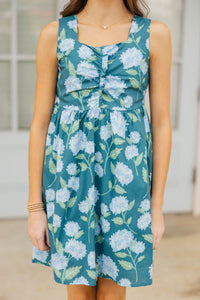 Girls: Smiles Everyday Navy Blue Floral Dress