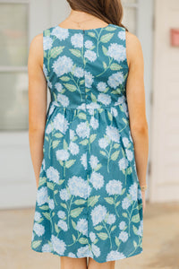 Girls: Smiles Everyday Navy Blue Floral Dress