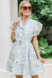 The Whimsy Blue Floral Dress