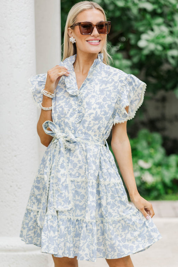 The Whimsy Blue Floral Dress
