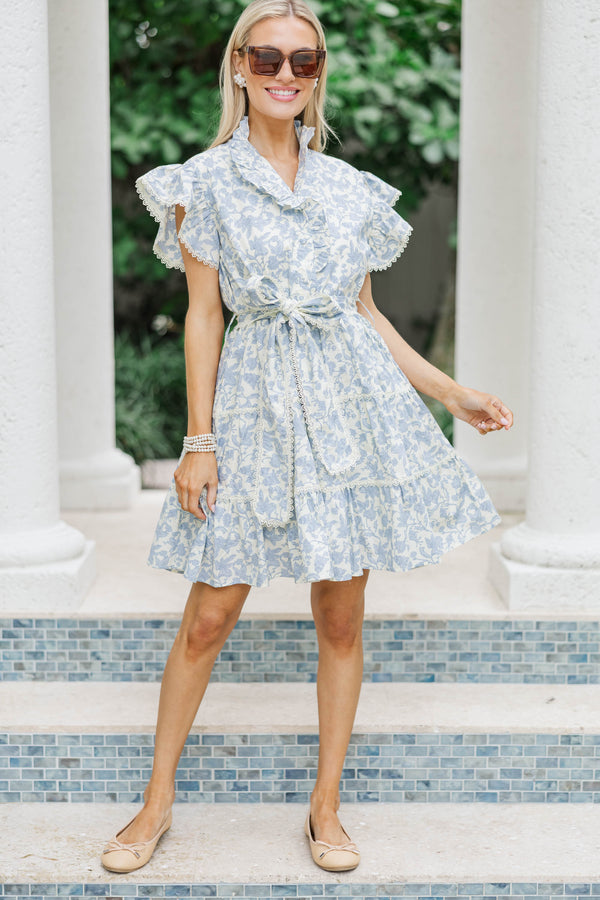 The Whimsy Blue Floral Dress