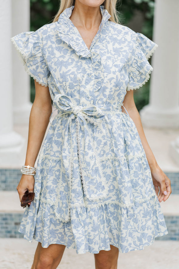 The Whimsy Blue Floral Dress