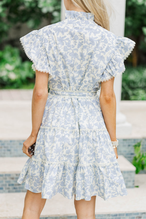 The Whimsy Blue Floral Dress