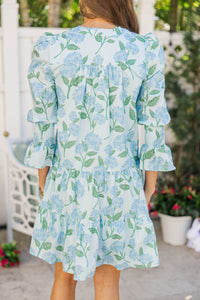 In Your Happy Place Light Blue Floral Dress