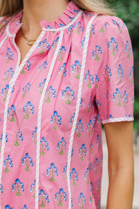 Soaking It All In Pink Floral Dress