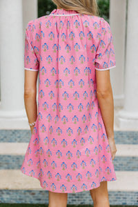 Soaking It All In Pink Floral Dress
