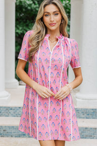 Soaking It All In Pink Floral Dress