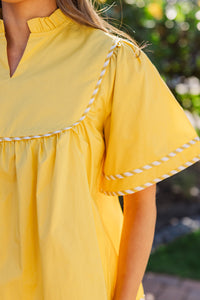 Feels Like Home Again Yellow Blouse