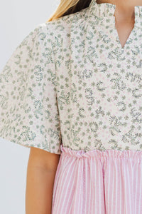 Girls: Feeling Your Best Pink Floral Mixed Print Dress