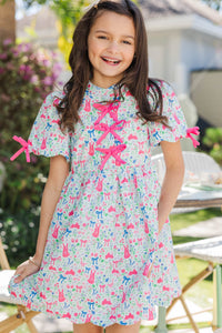 Girls: Sweetest Style Light Blue Novelty Dress