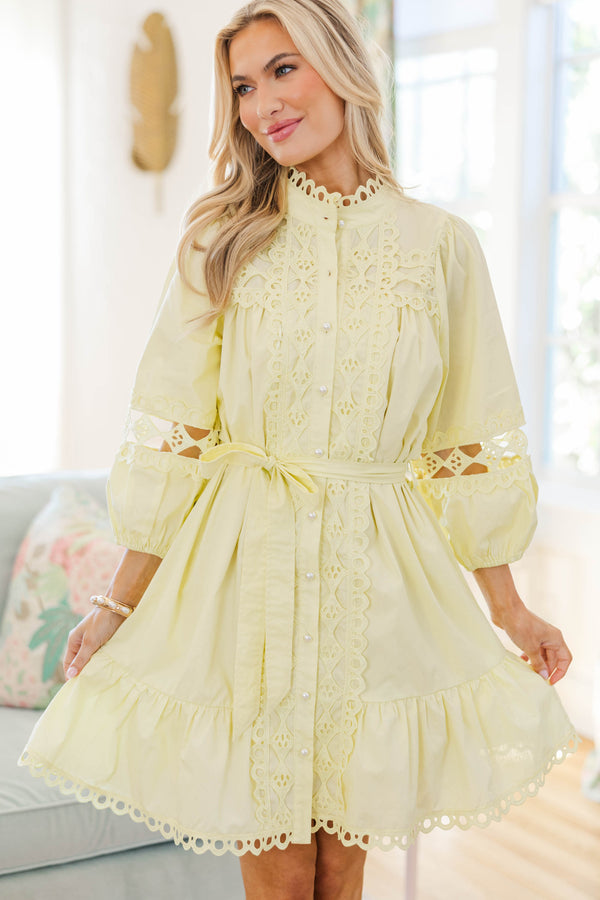 NURSING COLLECTION: Sweet Gatherings Yellow Crochet Dress