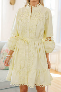NURSING COLLECTION: Sweet Gatherings Yellow Crochet Dress
