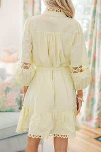 NURSING COLLECTION: Sweet Gatherings Yellow Crochet Dress