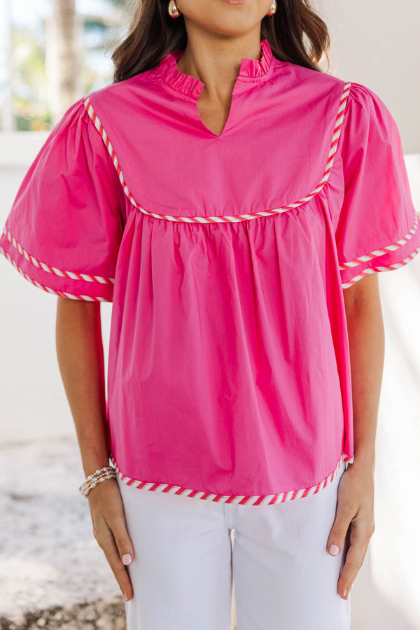 Feels Like Home Again Pink Blouse