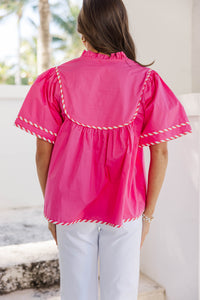 Feels Like Home Again Pink Blouse