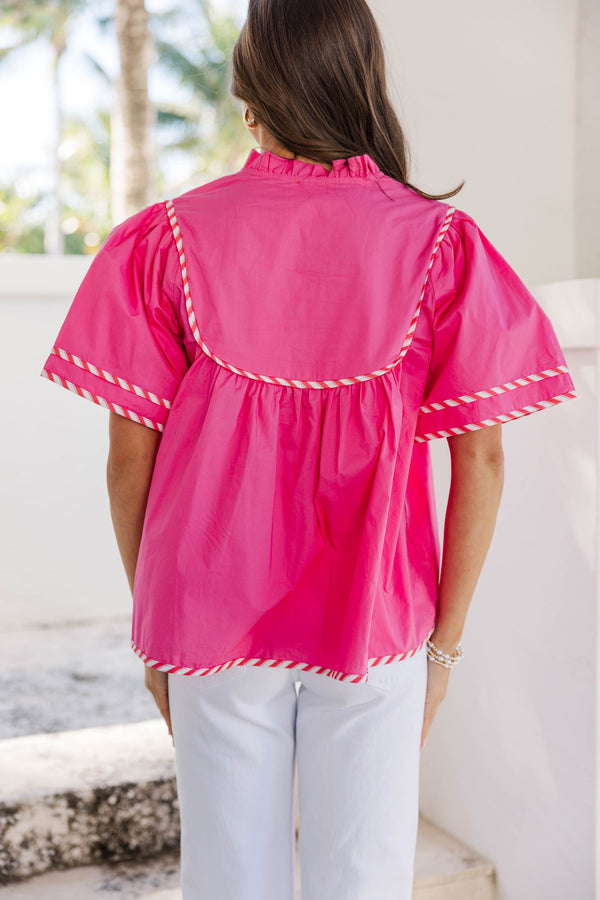 Feels Like Home Again Pink Blouse