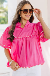 Feels Like Home Again Pink Blouse