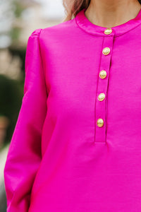 Feeling Like A Queen Fuchsia Dress