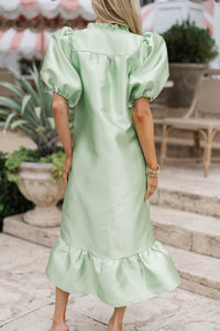 See The Light Green Midi Dress