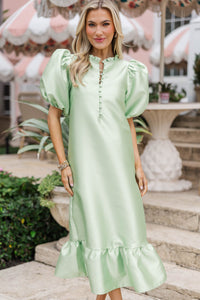 See The Light Green Midi Dress