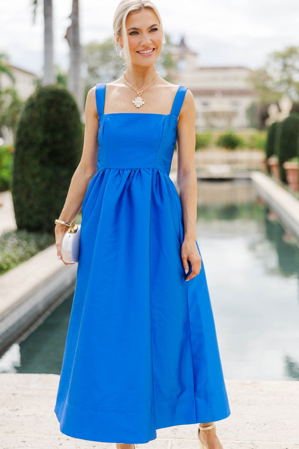 Chic On Repeat Royal Blue A-Line Midi Dress – Shop the Mint