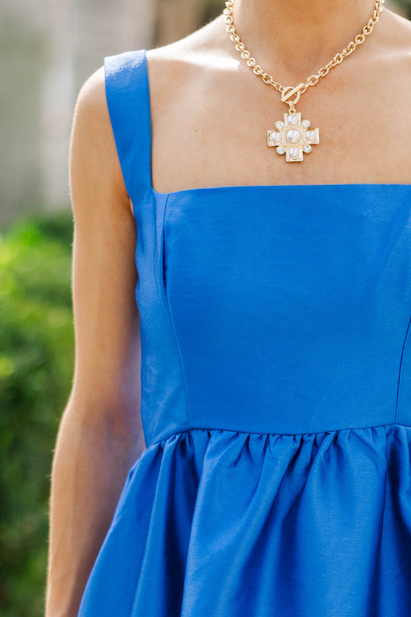 Chic On Repeat Royal Blue A-Line Midi Dress