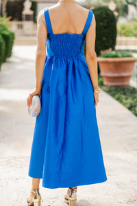 Chic On Repeat Royal Blue A-Line Midi Dress
