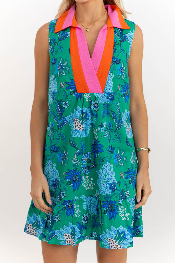 THML: Soft & Sunny Green Floral Dress, Small - The Mint Julep Boutique