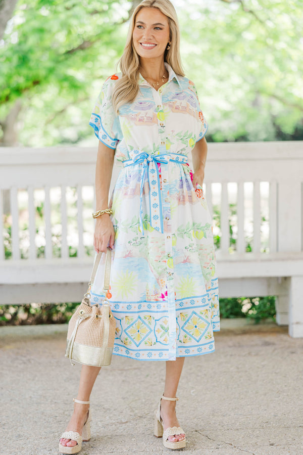The One You’ll Love White Floral Midi Dress