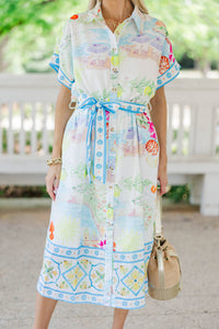 The One You’ll Love White Floral Midi Dress
