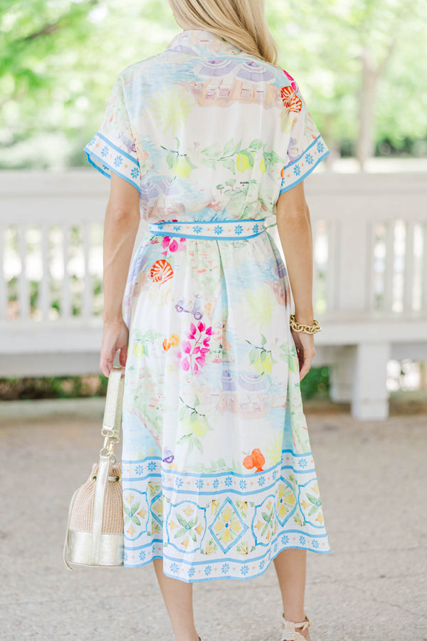 The One You’ll Love White Floral Midi Dress