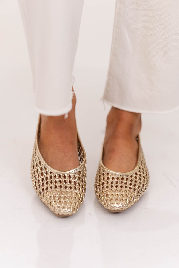 Easy Favorite Gold Flats