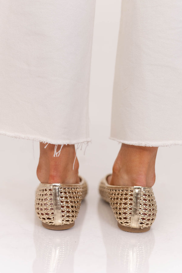 Easy Favorite Gold Flats