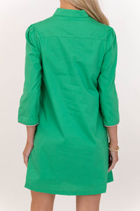 Effortless Go-To Green Shift Dress