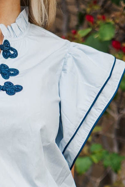 Sweet Notions Light Blue Blouse