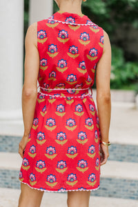 Made For Easy Days Red Medallion Dress