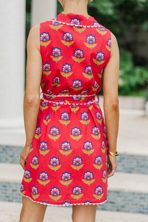 Made For Easy Days Red Medallion Dress