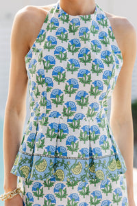 Classic With A Twist Blue Medallion Tank