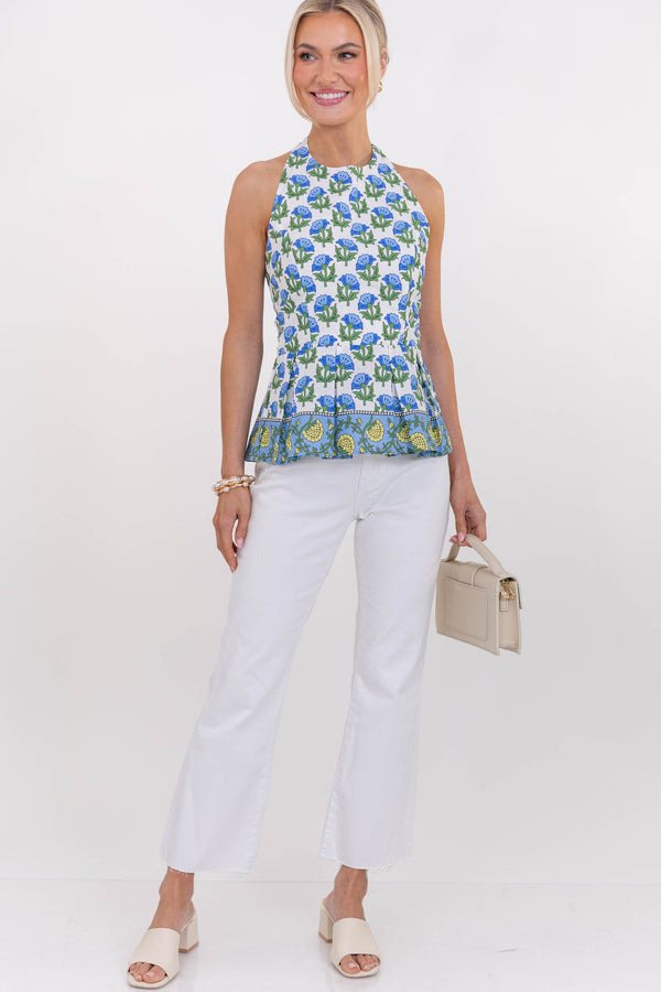 Classic With A Twist Blue Medallion Tank