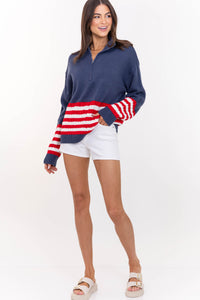 Blue Skies Navy Striped Sweater
