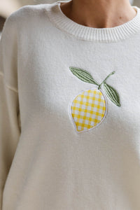 Casual With Pretty Details Cream Novelty Sweater