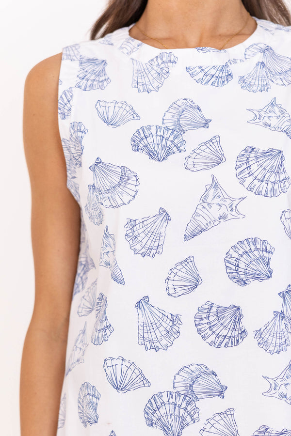 Sweet With Subtle Charm White Seashells Shift Dress Shop the Mint Sweet With Subtle Charm White Seashells Shift Dress Shop the Mint